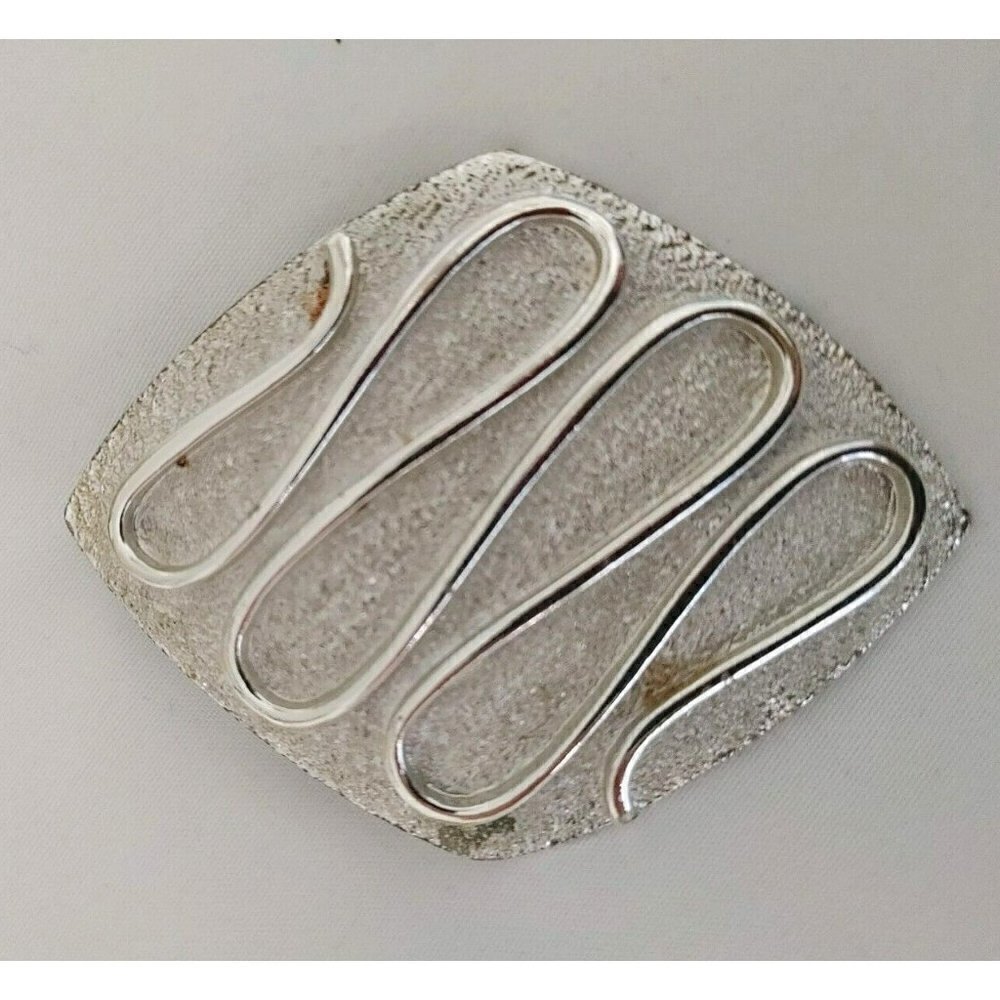 Vintage Sarah Coventry 3 Piece Silver Panel Bracelet Pendant/Pin Clip Earrings - Picture 6 of 8